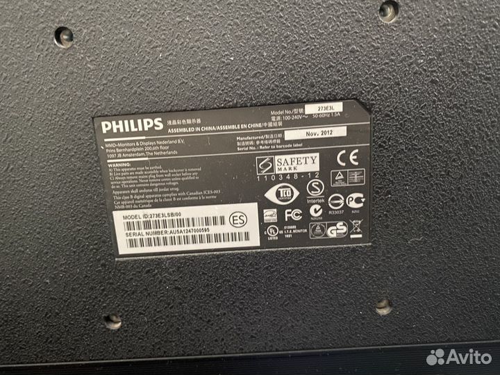 Монитор philips 27