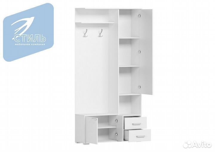 Домино А Шкаф с зеркалом Венге Дуб молочный