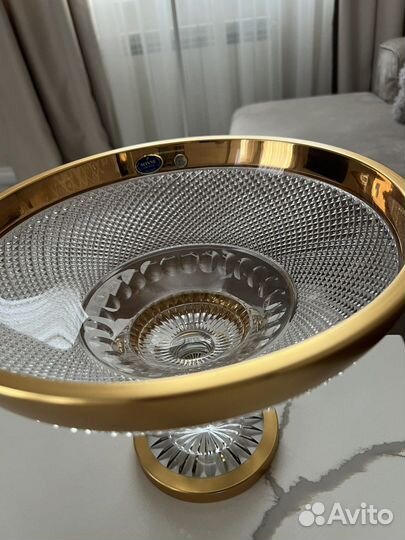 Фруктовница на ножке Хрусталь