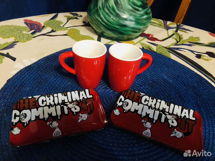 Кофейные чашки и тарелка для оливок Lefard