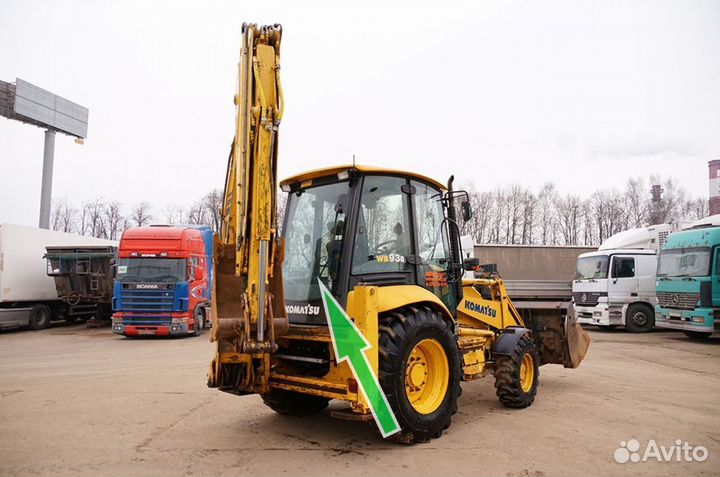 Стекло заднее Komatsu WB93R-5 / WB97R-5 / WB93S-5