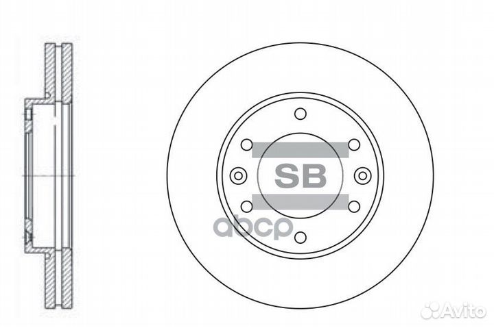 SD1031 диск тормозной передний Hyundai H-1 2.5