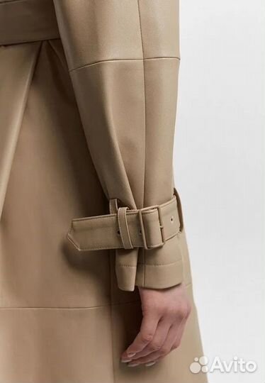 Тренч женский кожаный S