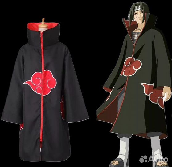 Костюм Плащ Акацуке из Наруто Косплей