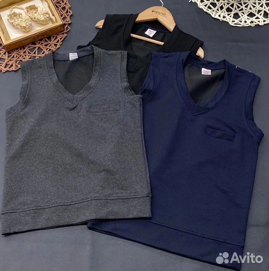 Жилетка для мальчика школьная, 128-152