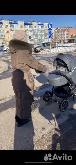 Коляска noordi fjordi 2 в 1 в эко-кожа