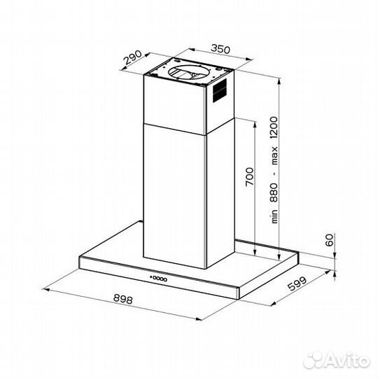 Вытяжка faber stilo comfort isola X A90 (325.0618.738)