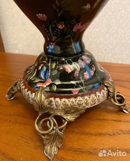 Ваза фарфор бронза ручная роспись