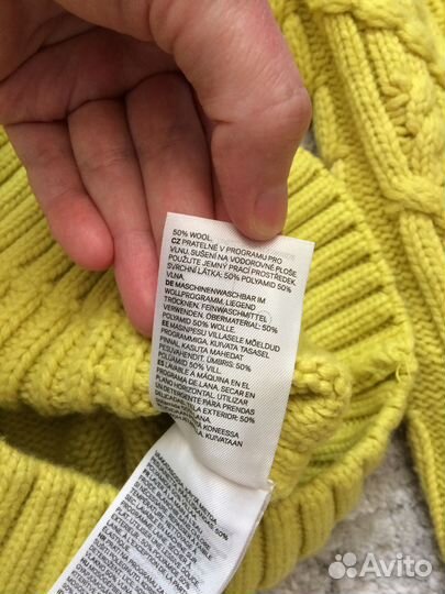 Вязаный свитер с помпонами H&M 40 42 XS