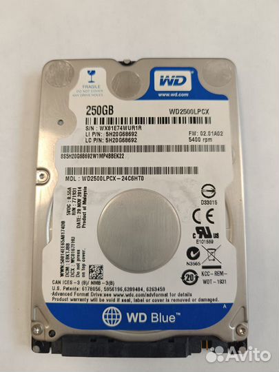 Жесткий диск (HDD) 250 Gb