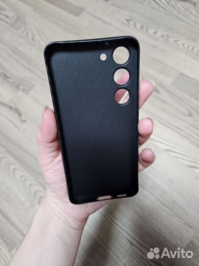 Чехол накладка для Samsung S23 под карбон