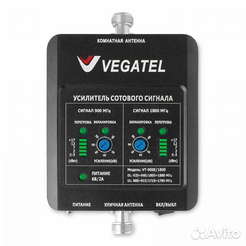 Репитер vegatel VT-900E/1800 (LED)
