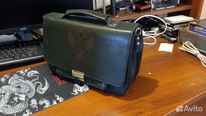 Сумка мужская натуральная кожа ручная работа