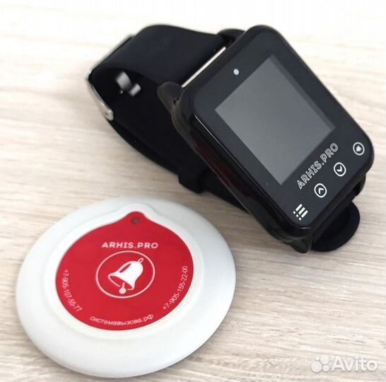 Влагозащищенный пейджер, кнопка вызова официанта