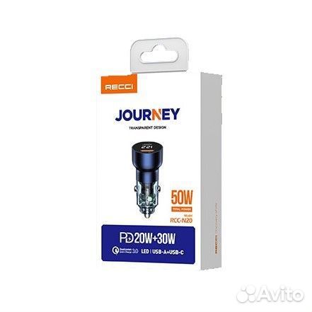 Азу recci RCC-N20 1xUSB-A 1xUSB-C PD/QC3.0 50wled