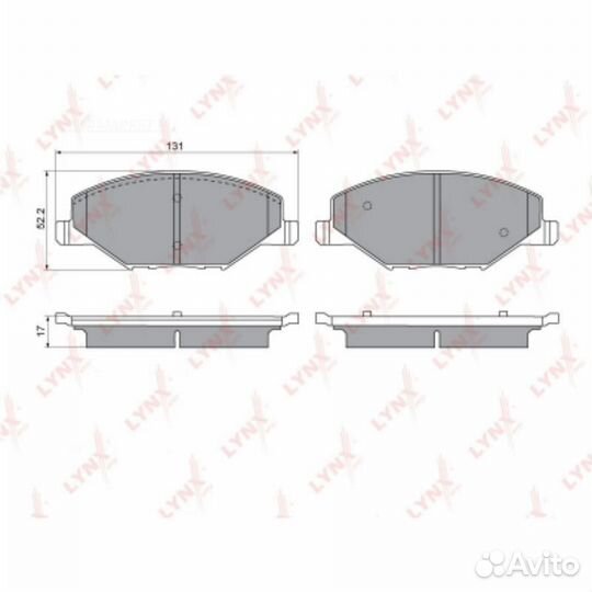 Lynxauto BD-8035 Колодки тормозные дисковые перед