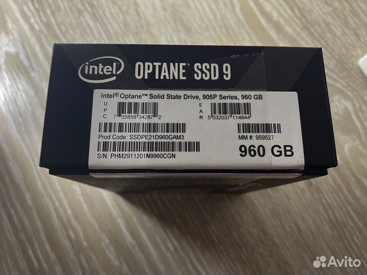 Intel Optane SSD 905P 960GB 2.5 новый
