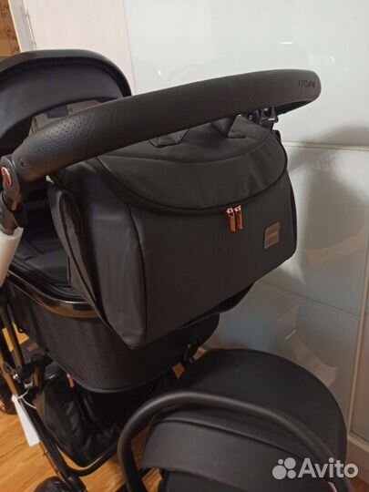 Коляска 3в1 премиум класс эко кожа Luxmom 608