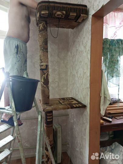 Дом двухэтажный когтеточка лазелка для кошек