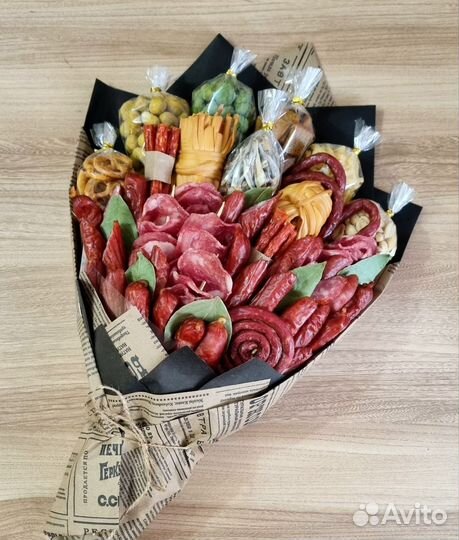 Мужские мясные букеты