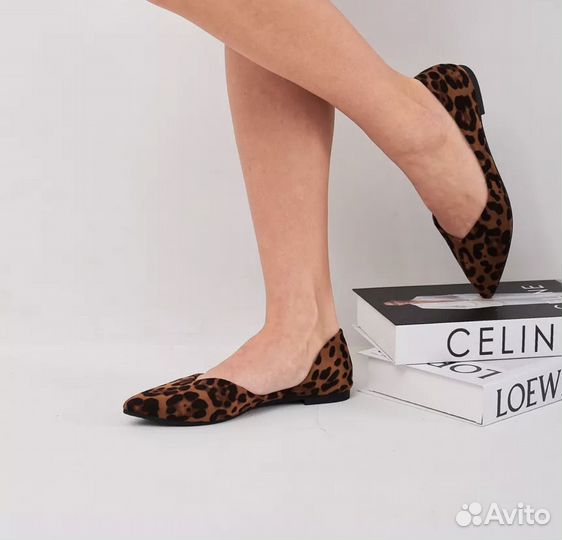 Балетки женские леопардовые