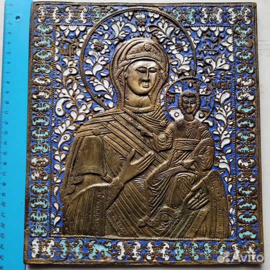 Икона в эмалях большая