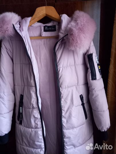 Пуховик женский 42 44 с натуральным мехом