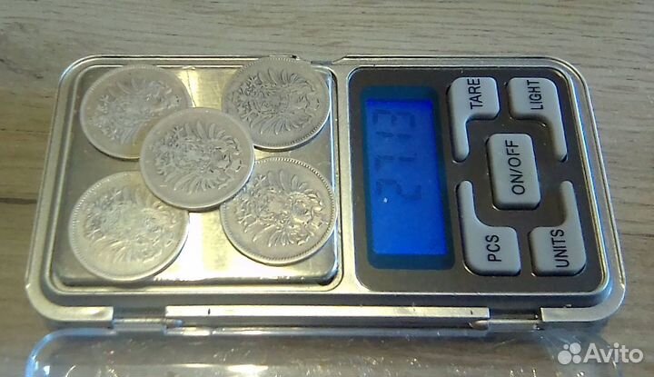 Монеты Вильгельма 1. 1 марка 1874-76, Серебро 900