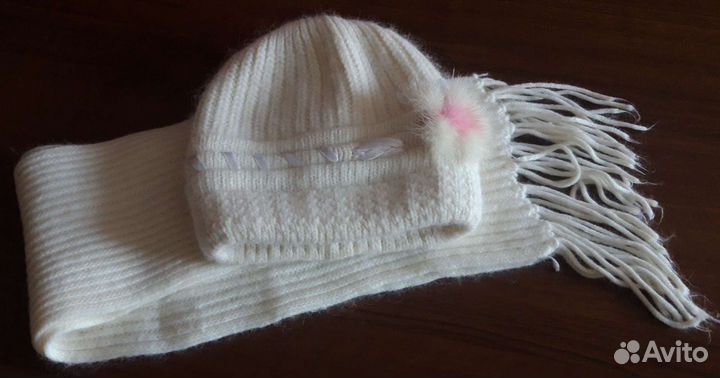 Шапка с шарфом