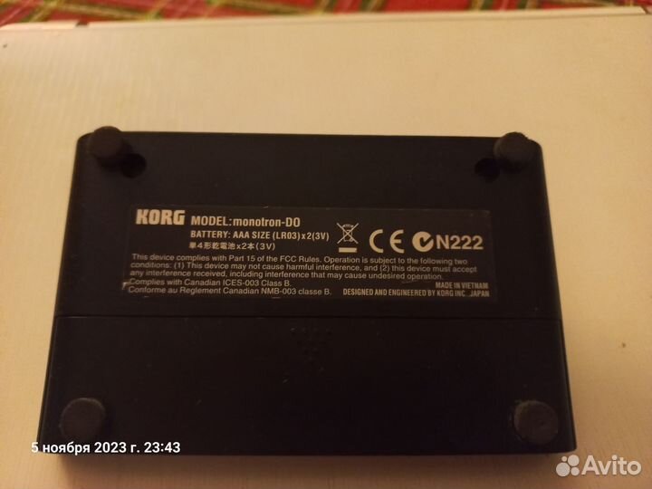 Синтезатор korg monotron duo