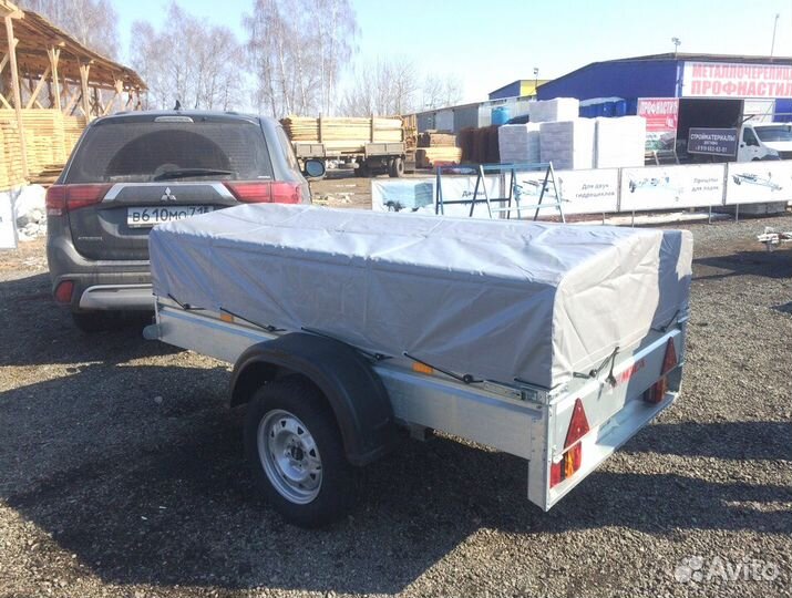 Автоприцеп оцинкованный 2050*1100 мм. Г/П 616 кг