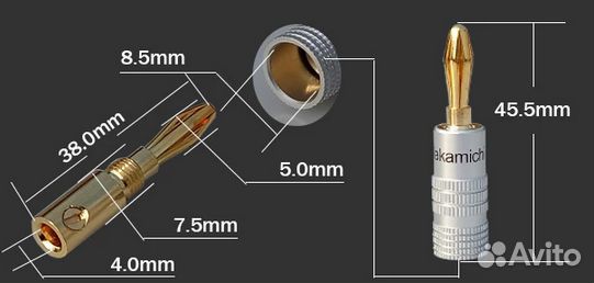 Акустические коннекторы бананы Nakamichi