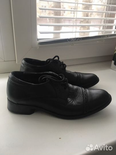 Туфли ботинки школьные кожа