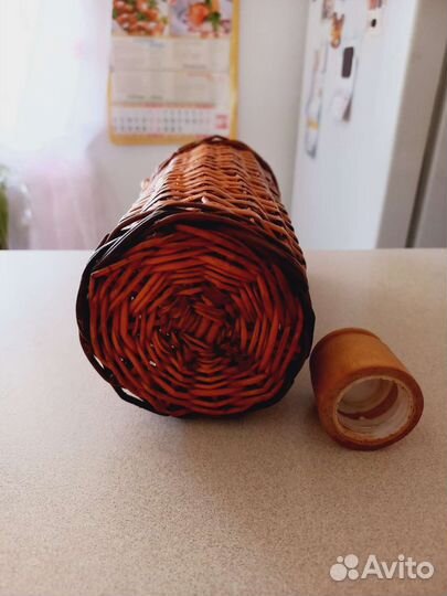 Стеклянная бутылка 1 л. Лоза оплетка