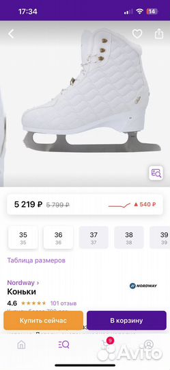 Коньки nordway vila 37
