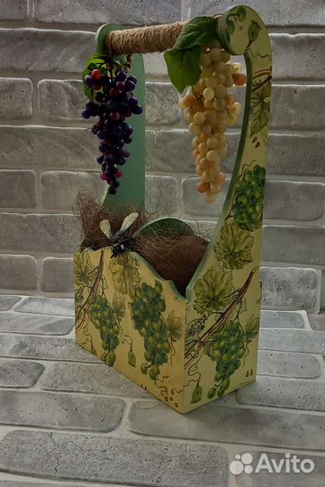 Корзина для двух бутылок вина, шампанского