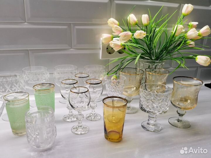 Рюмки фужеры хрусталь СССР