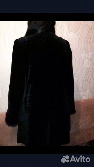 Шуба мутоновая с норкой