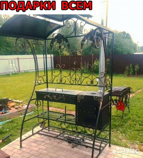 Кованные мангалы с крышей