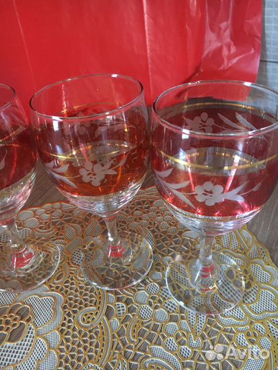 Набор фужеров. редкость. винтаж