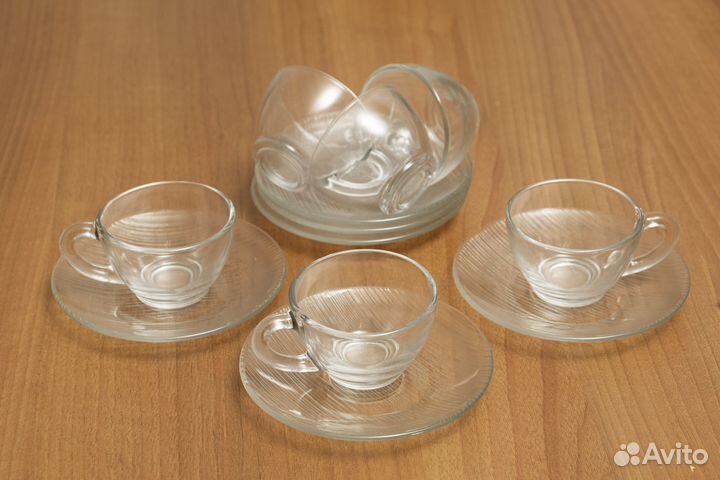 Кофейный набор стеклянный