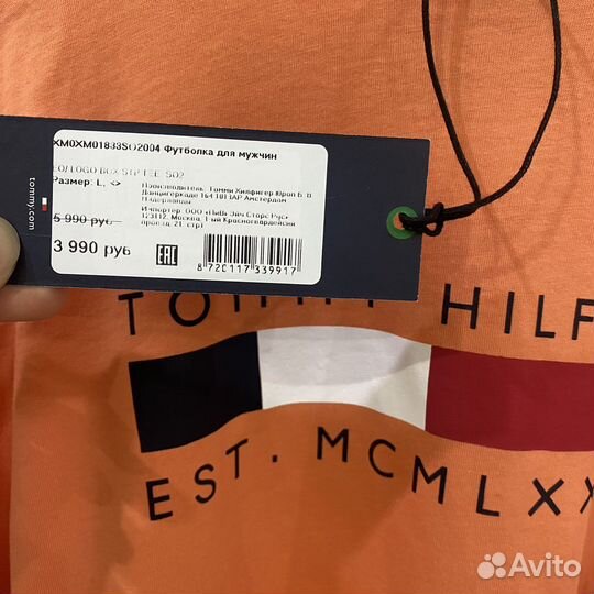 T shirt Tommy Hilfiger L оригинал