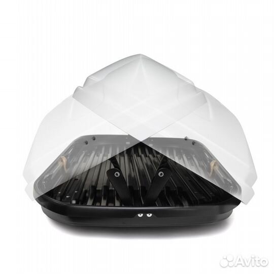 Бокс на крышу Евродеталь Magnum 580 белый карбон