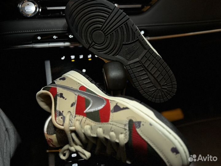 Nike sb dunk low Freddy Krueger мужские