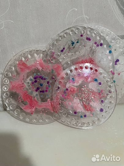 Донышки для вязания из эпоксидной смолы