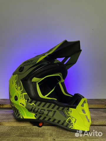 Кроссовый шлем just1 J38 mask Yellow Matt