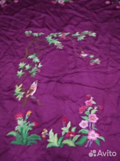 Покрывало китай шёлк бахрамой