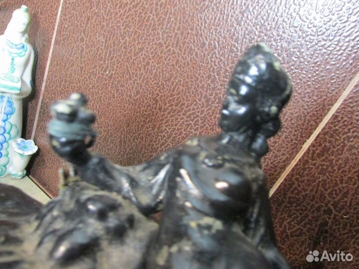 Часы Каменный цветок подчасник Германия бронза