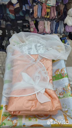 Одеяло на выписку утепленное+бант, Весна