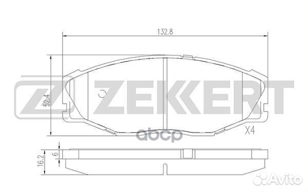 Колодки торм. диск. передн. Toyota Crown (S140